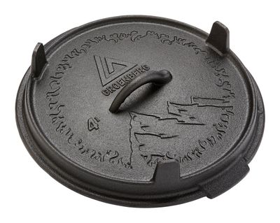 ASKJA gryta i gjutjärn – 4 L kokgryta Ø25 cm med lock och fötter