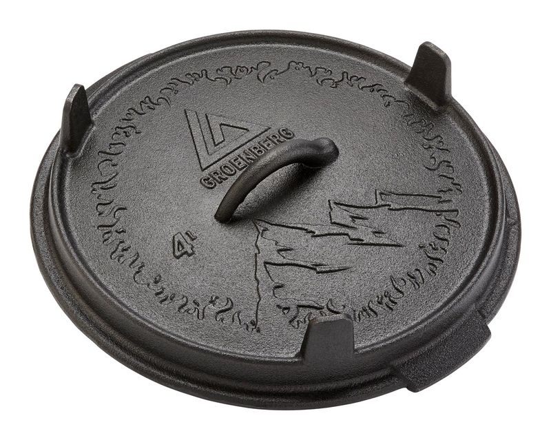 ASKJA gryta i gjutjärn – 4 L kokgryta Ø25 cm med lock och fötter
