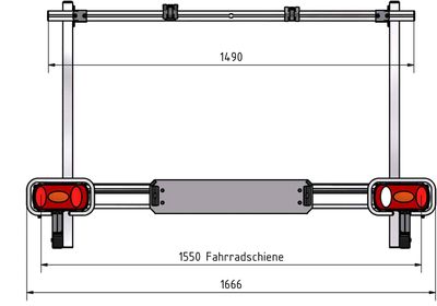 Uni F/A Hopfällbar & Avtagbar Cykelhållare | För husbil