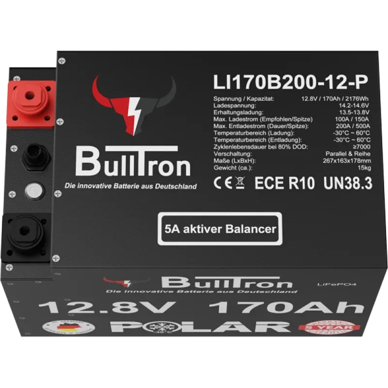BullTron 170Ah LiFePO4 | maximal kraft, minimal vikt