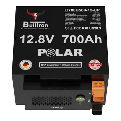 BullTron 700Ah 12,8V LiFePO₄ Polar litiumbatteri för husbil och båt