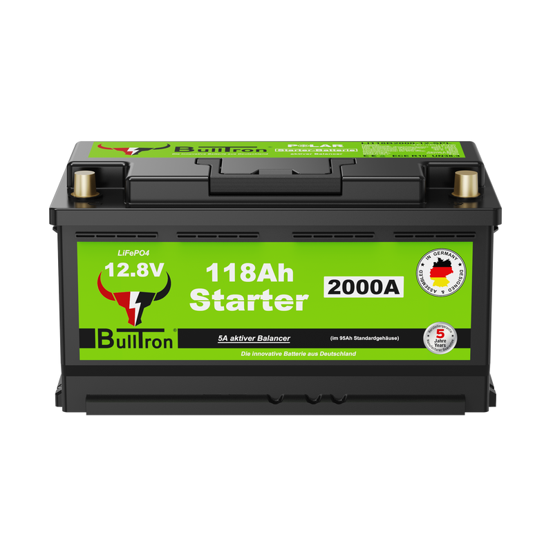 BullTron LiFePO4 startbatteri 12,8V 118Ah (L5) Polar