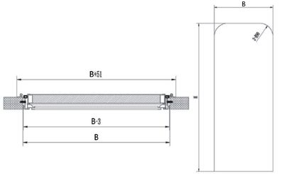 Dörr för husvagn/ husbil - 620x1600 mm | M1-lås & E1-fönster |