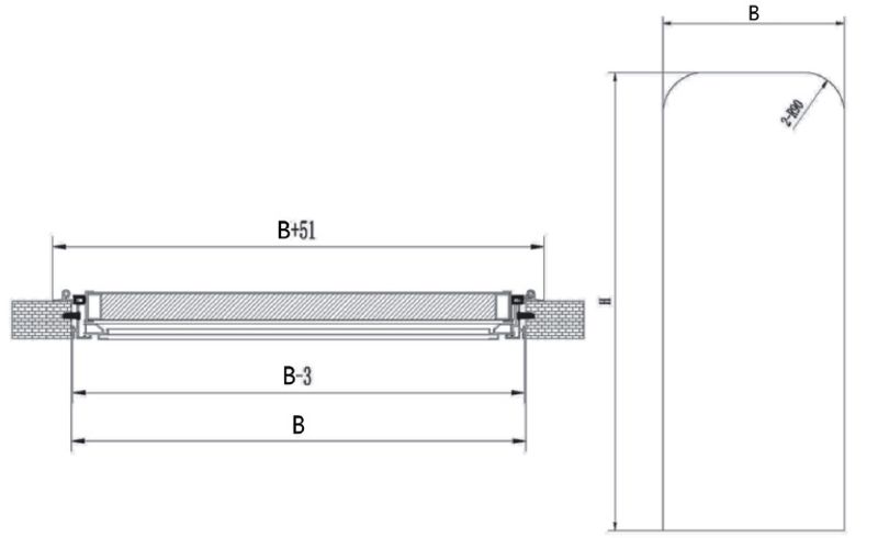 Dörr för husvagn/ husbil - 620x1600 mm | M1-lås & E1-fönster |
