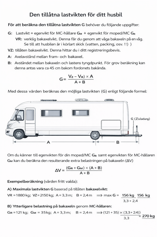 Uni F/A Hopfällbar & Avtagbar Cykelhållare | För husbil