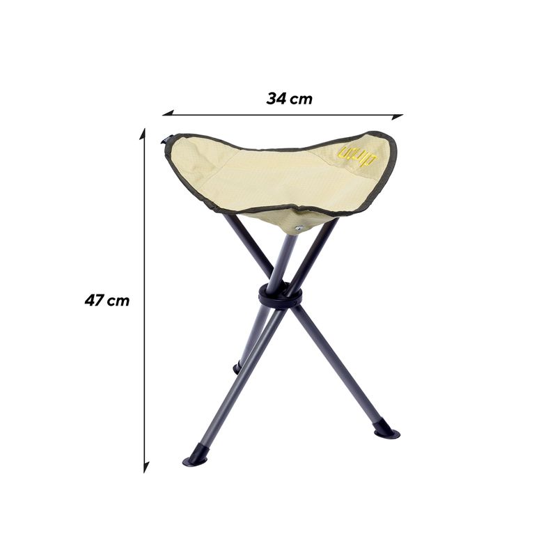 Darcy hopfällbar tredbenstol – sitthöjd 47 cm & 100 kg