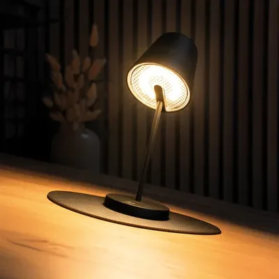 PORTOFINO SVART |magnetisk designlampa med bordstablett och pad