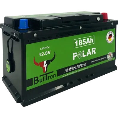 BullTron 185Ah LiFePO4 Polar batteri med Smart BMS