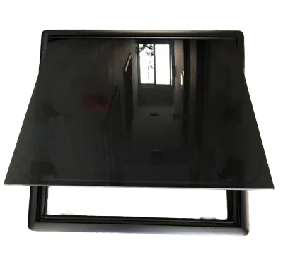 Uppfällningsfönster (dubbla väggar, slät yta, 3 ramar) med jalusier