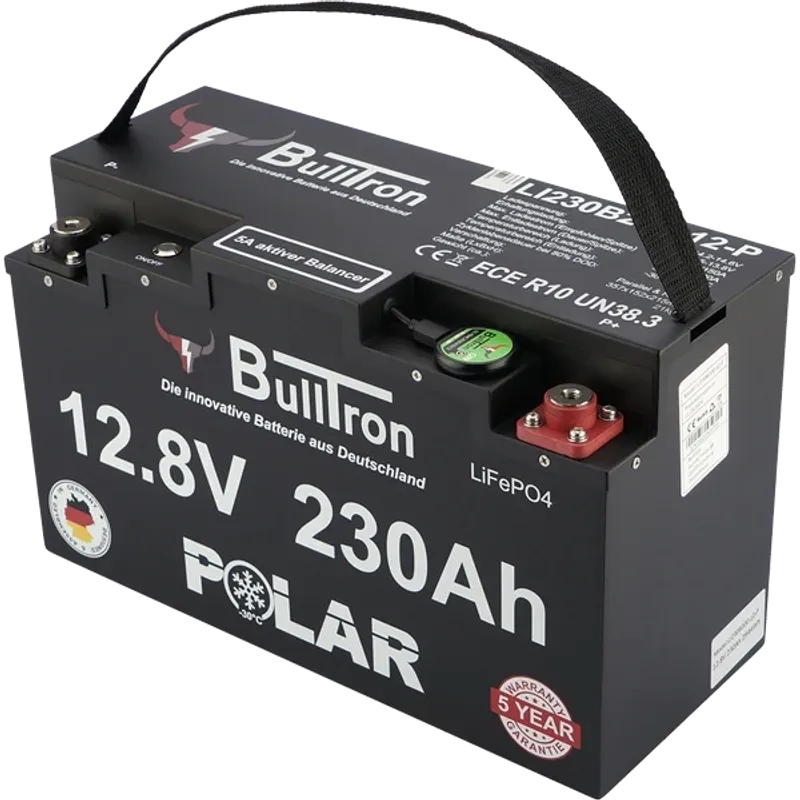 BullTron 230Ah Polar LiFePO4 Batteri med Smart BMS
