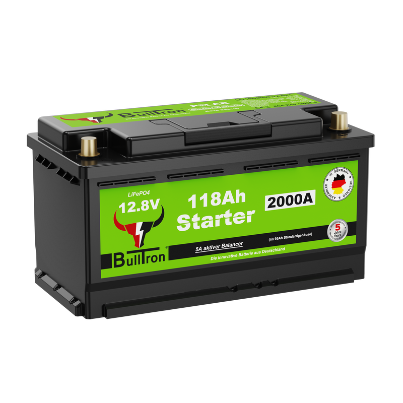 BullTron LiFePO4 startbatteri 12,8V 118Ah (L5) Polar