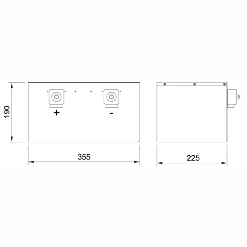 Bulltron 350 Ah LiFePO₄ Polar-batteri – 12,8 V