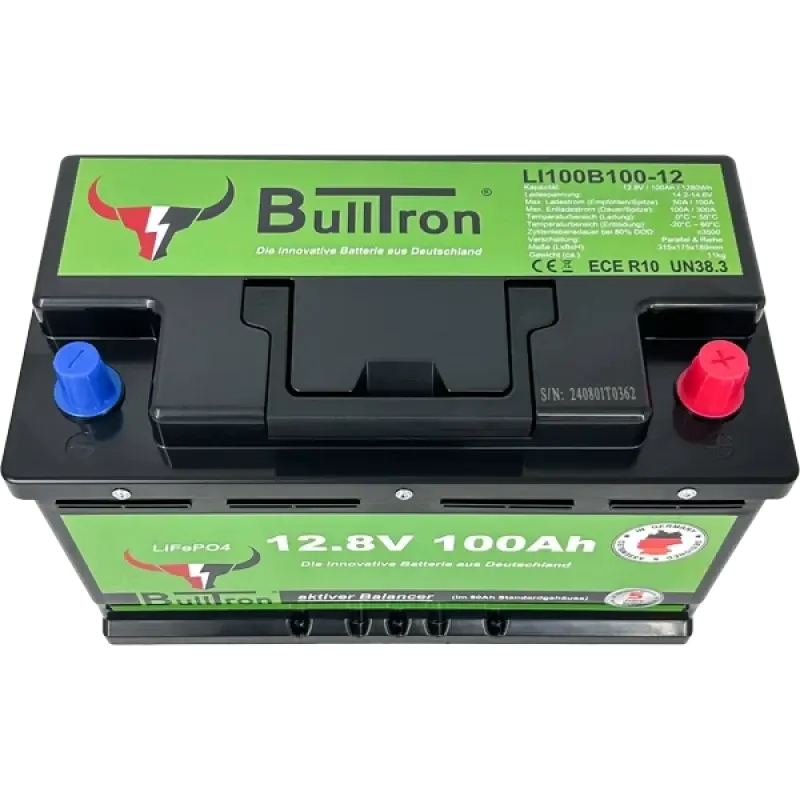 100Ah LiFePO4 12.8V Batteri med Smart BMS