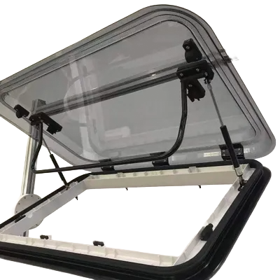 Dubbelt glasat takfönster med belysning, insektsnät och mörkläggning