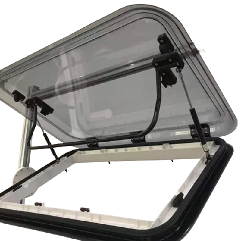 Dubbelt glasat takfönster med belysning, insektsnät och mörkläggning