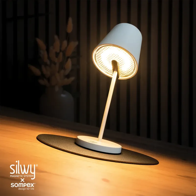 PORTOFINO SVART |magnetisk designlampa med bordstablett och pad