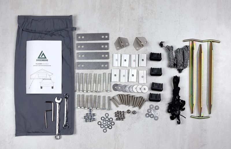 VILLMARK Replacement Mounting Kit – fästsats för taktält (10×8×4 cm)