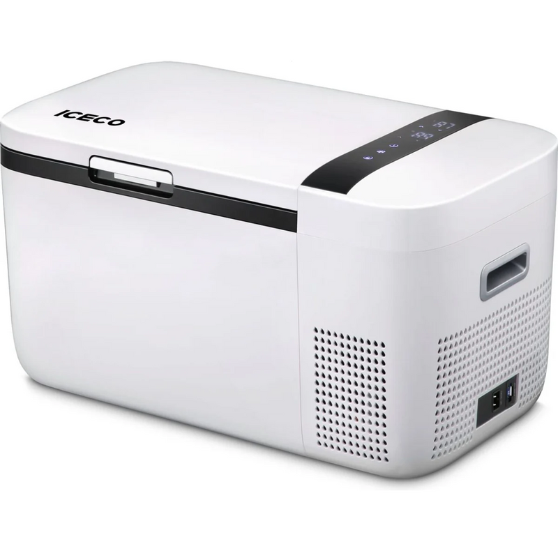 ICECO GO20 Dual Zone 20L kompressorkylbox vit med lock öppet