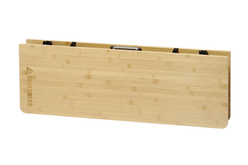 SKAL bambubord – höj- och sänkbart campingbord 100×70 cm