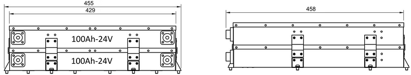 100Ah Bulltron Polar Slim LiFePO4 25,6V batteri