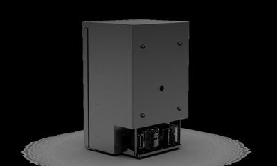 Belluna kompressorkylskåp 85 L sett bakifrån