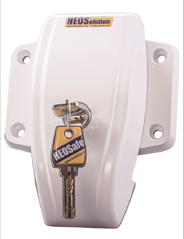 HEOSafe extralås   för skjutdörr  bakdörr och dubbeldörr  Grå/Silver   Svart 