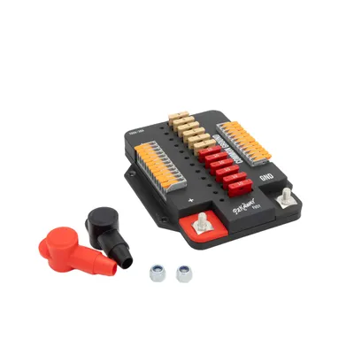 PEKAWAY FUSY Standard 12-kanals säkringsblock 12/24 V