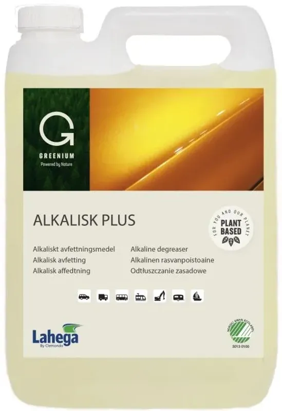 Förtvättsmedel LAHEGA Greenium Alkalisk Plus - Skummande / Vaxlösande 5L