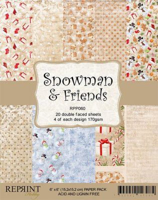 Reprint Paperpad 6' x 6' - Snowman & Friends