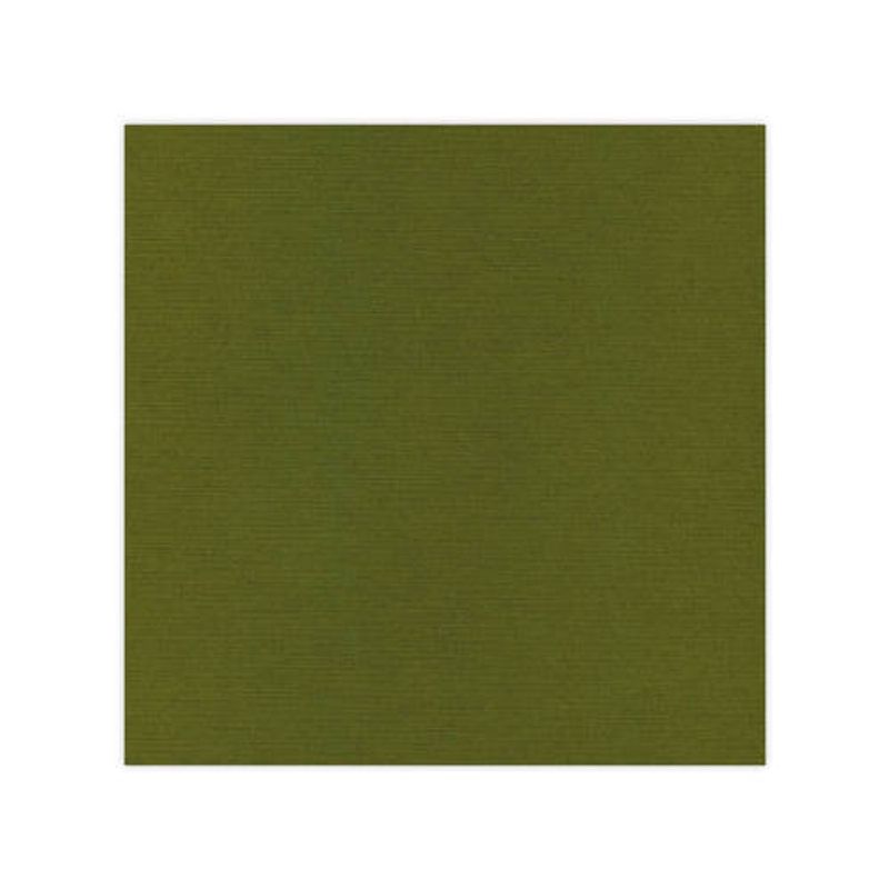 Linnen Cardstock - 30.5 x 30.5 - Moss Green