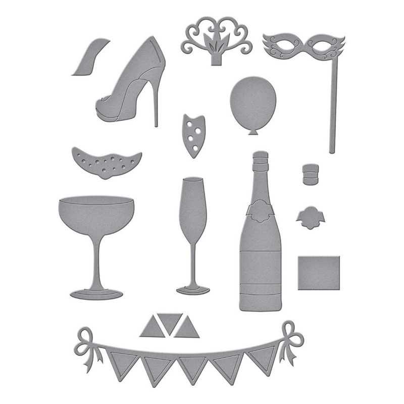 Spellbinders - Shopping Cart Party On! Etched Dies