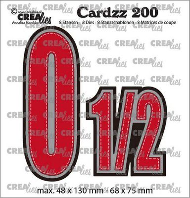 Crealies Cardzz Numbers 0 en 1/2