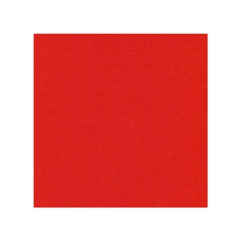 Linnen Cardstock - 30.5 x 30.5 - Christmas Red