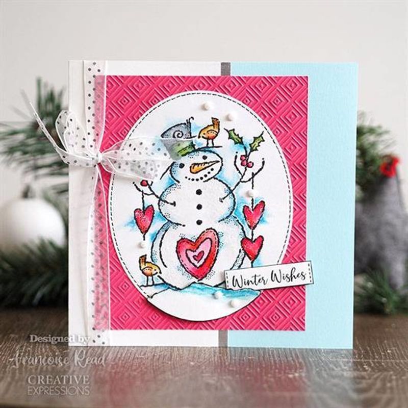 Woodware Clearstamp - Loving Snowman