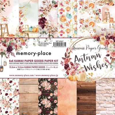Memory Place Kawaii Paper Goods Autumn Wishes 6x6 Inch Paper Pack
