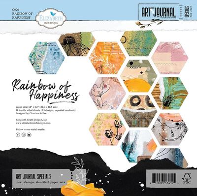 Elizabeth Craft Designs - Rainbow of Happiness Paper pack 12' x 12'