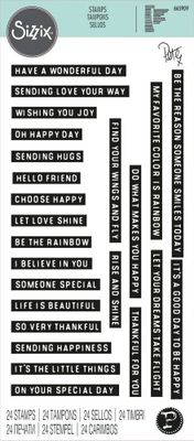 Sizzix Clear Stamps by Pete Hughes Good Vibes #3