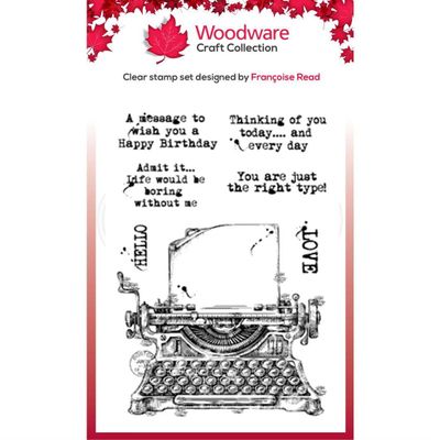 Woodware Clearstamp - Vintage Typewriter