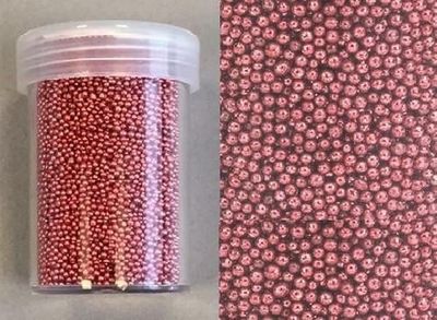 Mini pearls (holeless) 0,8-1,0mm coral 22 gram
