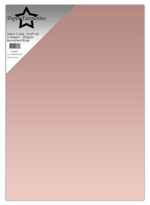 Paper Favourites Mirror Card Matte A4 Burnished Rose (5pcs)