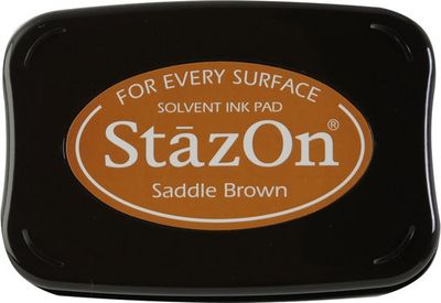 Staz On Solvent Ink Pad - Saddle Brown
