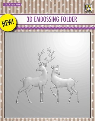 Nellie Snellen 3D Embossingfolder Reindeer
