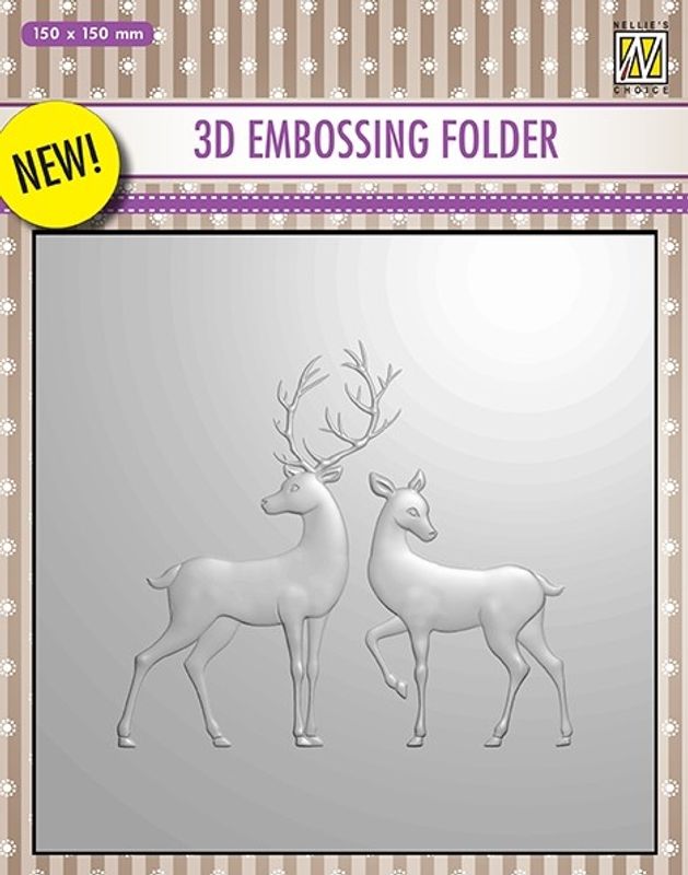 Nellie Snellen 3D Embossingfolder Reindeer