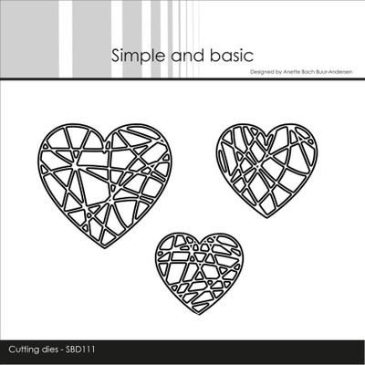 Simple and Basic die - String Hearts