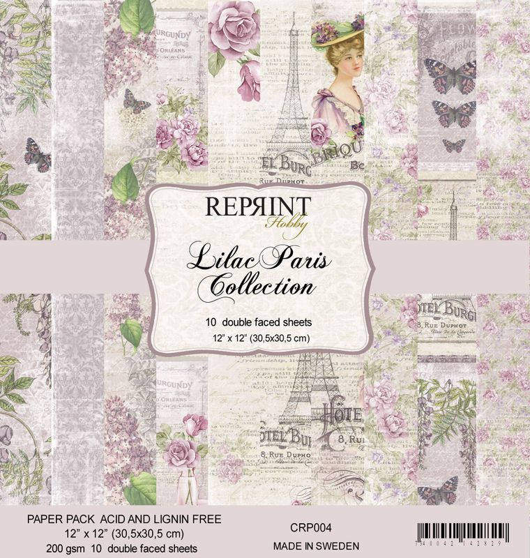 Reprint Hobby Paperpack 12 x 12 - Lilac Paris Collection