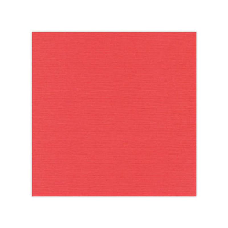 Linnen Cardstock - 30.5 x 30.5 - Flamingo