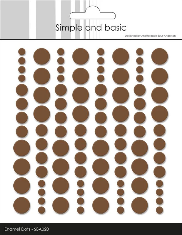 Simple and Basic Enamel Dots ”Chocolate Brown”