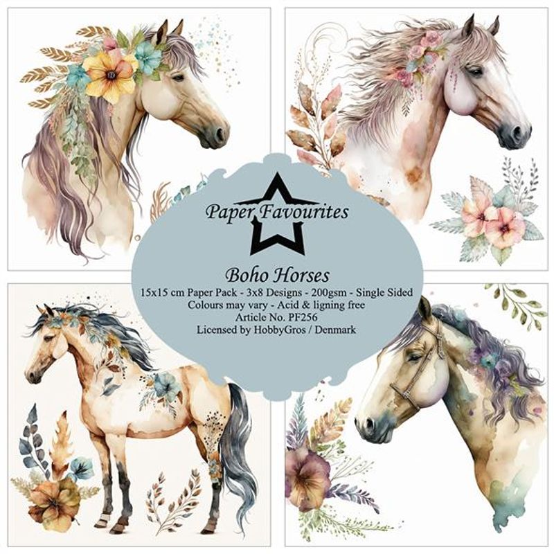 Paper Favourites - Boho Horses Paperpack 6' x 6'
