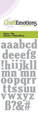 CraftEmotions Die - lowercase alphabet Card 5x10cm