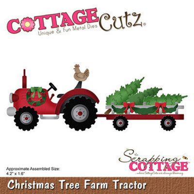 Cottage Cutz Dies - Christmas Tree Farm Tractor